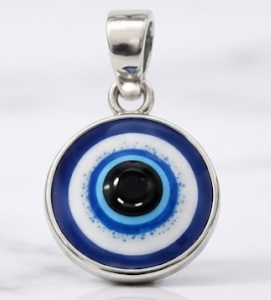 PURE SILVER EVIL EYE PENDANT SIZE: DIAMETER 20MM MATERIAL: 925 SILVER